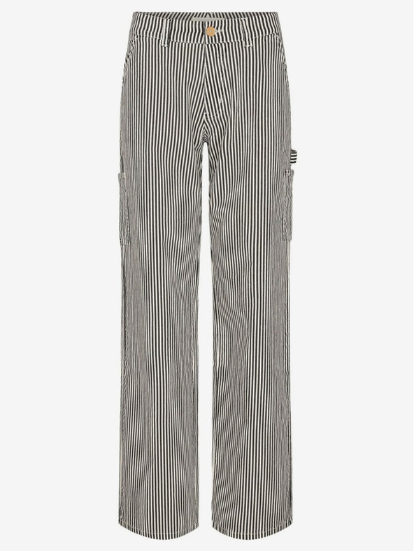 Sofie Schnoor Bielo-čierne dámske pruhované voľné nohavice Sofie Schnoor