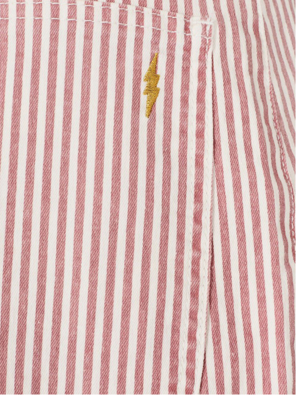 Sofie Schnoor Bielo-červené dámske pruhované voľné nohavice Sofie Schnoor