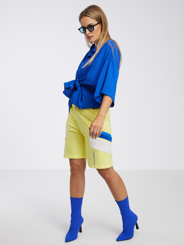 The Jogg Concept Žlté dámske krátke nohavice The Jogg Concept