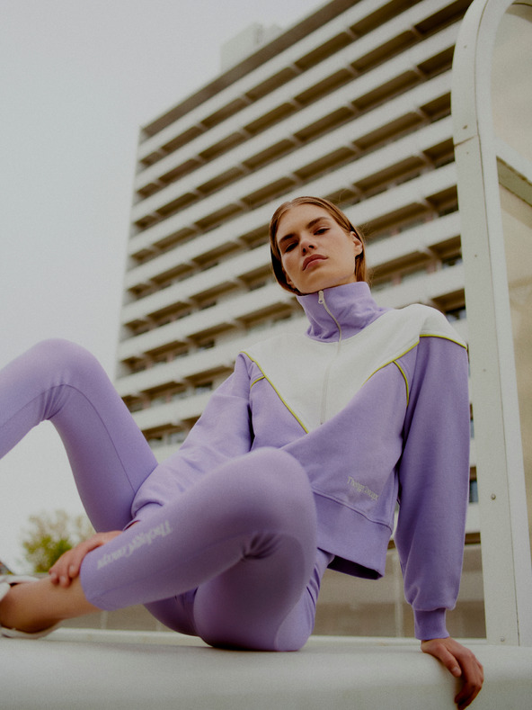 The Jogg Concept Svetlofialové dámske športové legíny The Jogg Concept