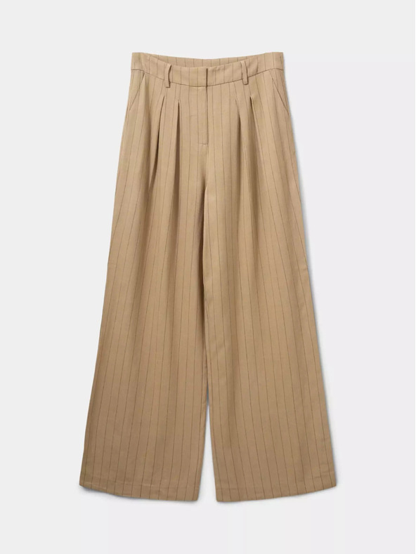 Sofie Schnoor Hnedé dámske pruhované nohavice Sofie Schnoor