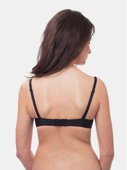 Wonderbra Čierna dámska push up podprsenka Wonderbra FULL EFFECT PLAIN BRA