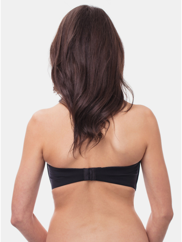 Wonderbra Čierna dámska podprsenka bez ramienok Wonderbra ULTIMATE STRAPLESS BRA