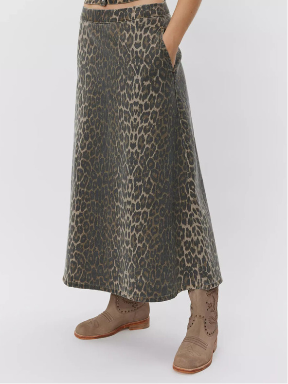 Sofie Schnoor Hnedá dámska vzorovaná sukňa Sofie Schnoor