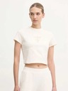 Guess Jeans Dámske biele colette crop tričko Guess jeans