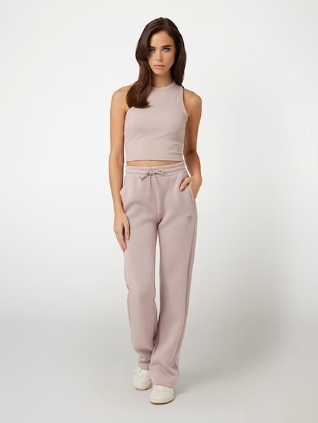 Guess Jeans Dámske ružové crop tielko z rebrovanej pleteniny Guess jeans