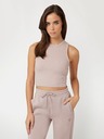 Guess Jeans Dámske ružové crop tielko z rebrovanej pleteniny Guess jeans