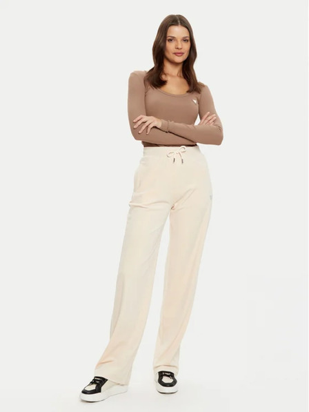 Guess Jeans Dámska hnedá blúzka Regular Fit Guess jeans