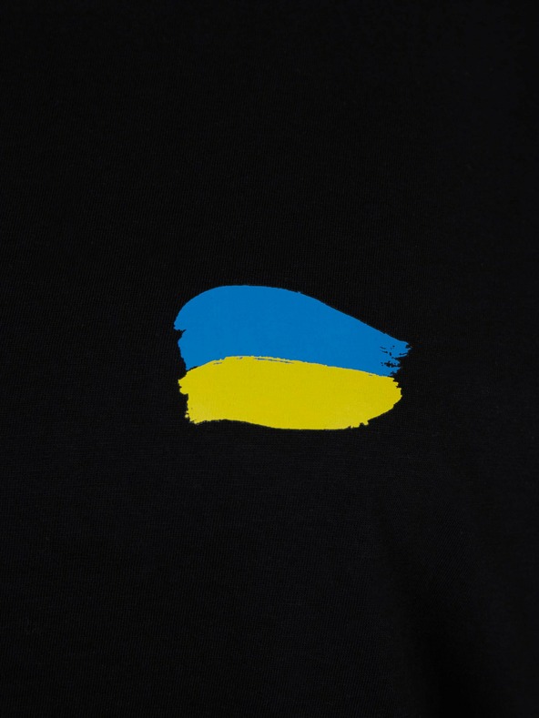 DOBRO Čierne dámske oversize tričko Netřeba slov z kolekcie DOBRO. pre Ukrajinu