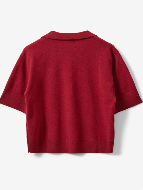 Sofie Schnoor Červené dámske svetrové vlnené tričko Sofie Schnoor