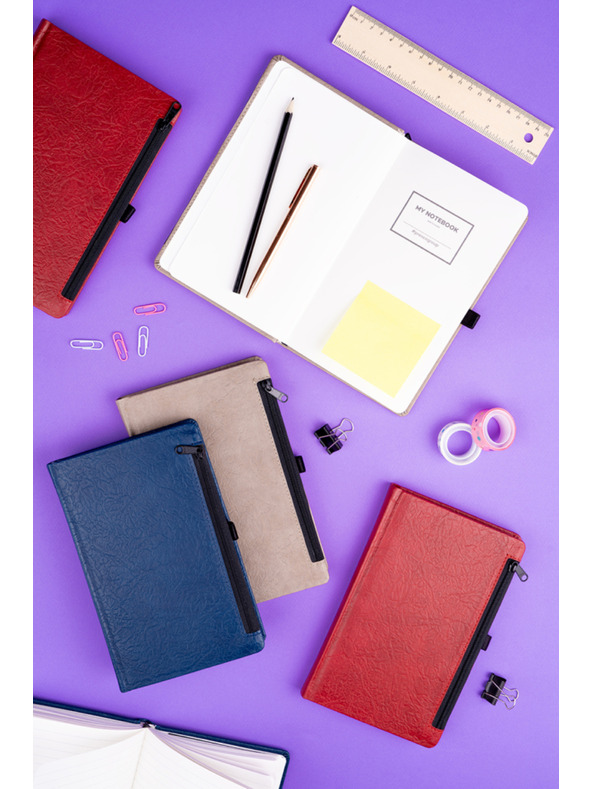 NOTIQUE NOTIQUE Notes Hardy modrý, linkovaný, 13 x 21 cm