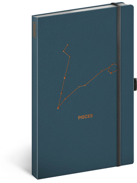NOTIQUE NOTIQUE Zápisky Zodiak Ryby, linkované, 13 x 21 cm