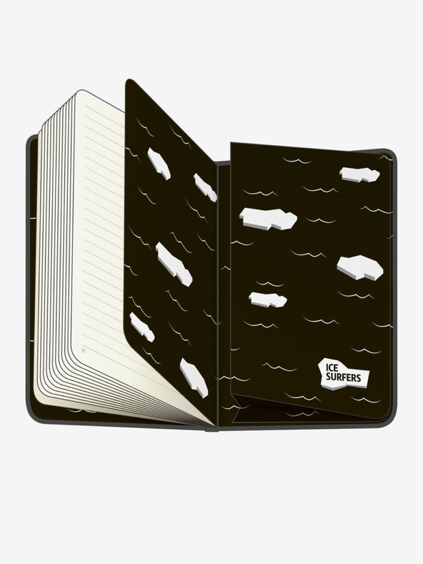 NOTIQUE NOTIQUE Notes Ice Surfers, s podšívkou, 13 x 21 cm
