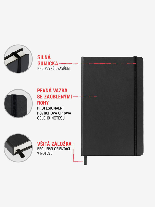 NOTIQUE NOTIQUE Notes Ice Surfers, s podšívkou, 13 x 21 cm