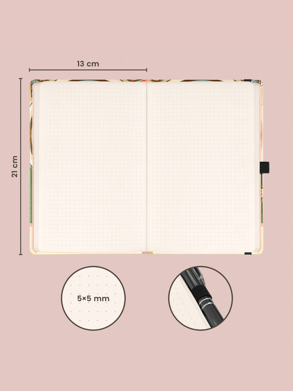 NOTIQUE NOTIQUE Zápisník Alfons Mucha - Petrichor, bodkovaný, 13 x 21 cm