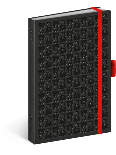 NOTIQUE NOTIQUE Notes Teribear, čierny, s podšívkou, 9 x 13 cm