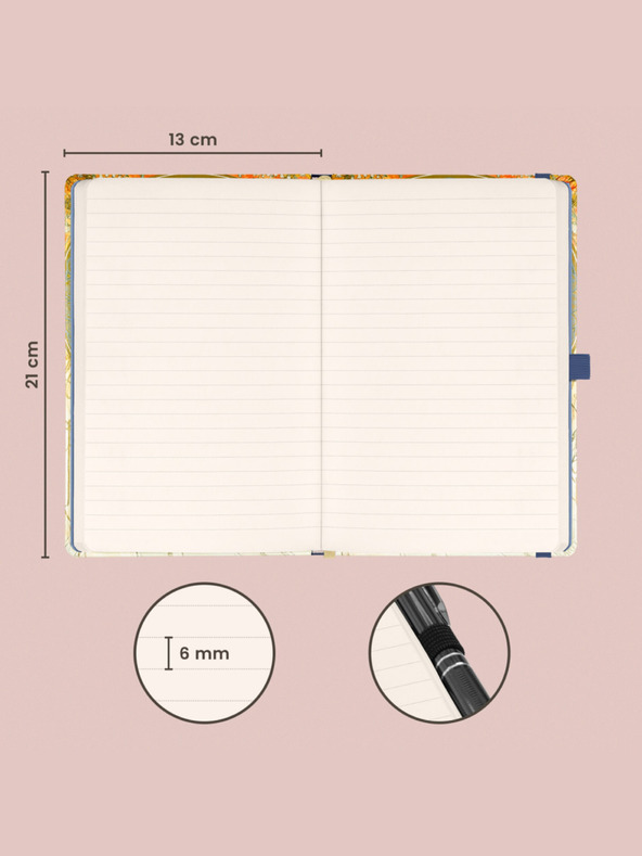 NOTIQUE NOTIQUE Poznámky Alfons Mucha - Hudba, linajkované, 13 x 21 cm