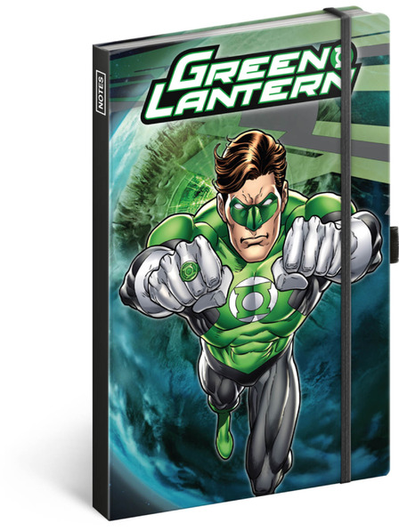 NOTIQUE NOTIQUE Poznámky Green Lantern, linajkované, 13 x 21 cm