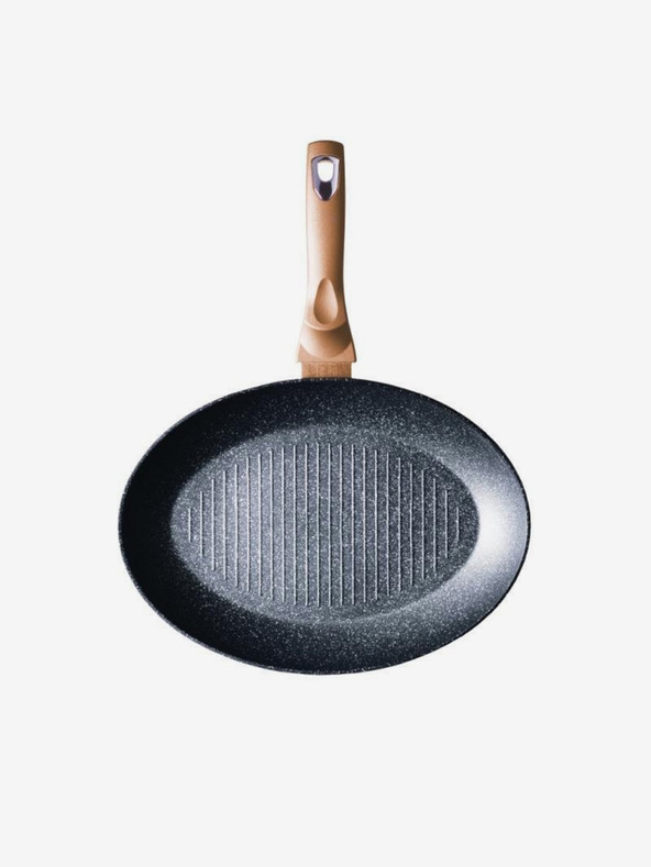 Berlingerhaus Panvica na ryby a steaky s mramorovým povrchom 35 cm Rosegold Metallic Line BERLINGERHAUS