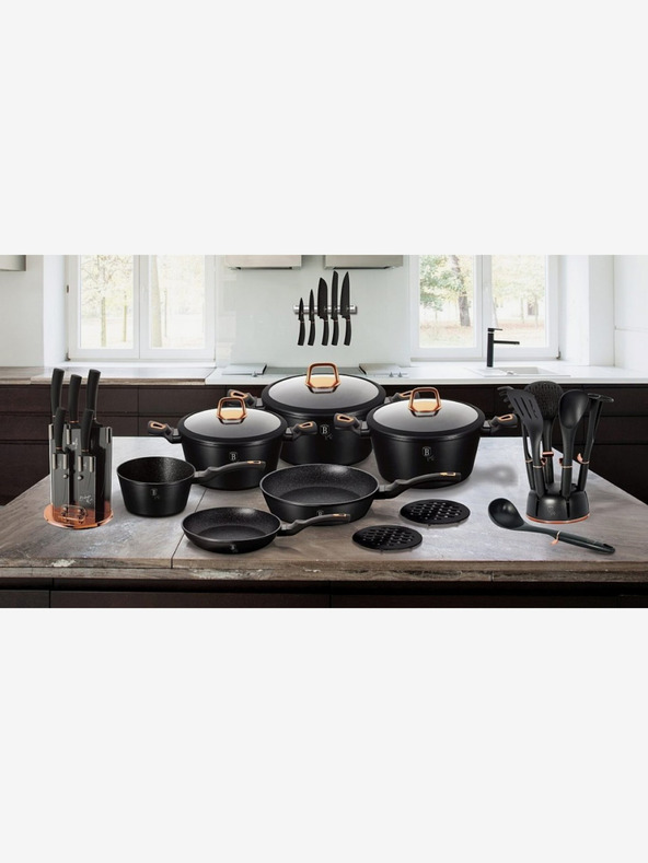 Berlingerhaus Grilovacia panvica s mramorovým povrchom BERLINGERHAUS Black Rose Collection (28 cm)