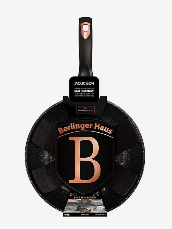 Berlingerhaus Panvica Wok s mramorovým povrchom BERLINGERHAUS Black Rose Collection (28 cm)