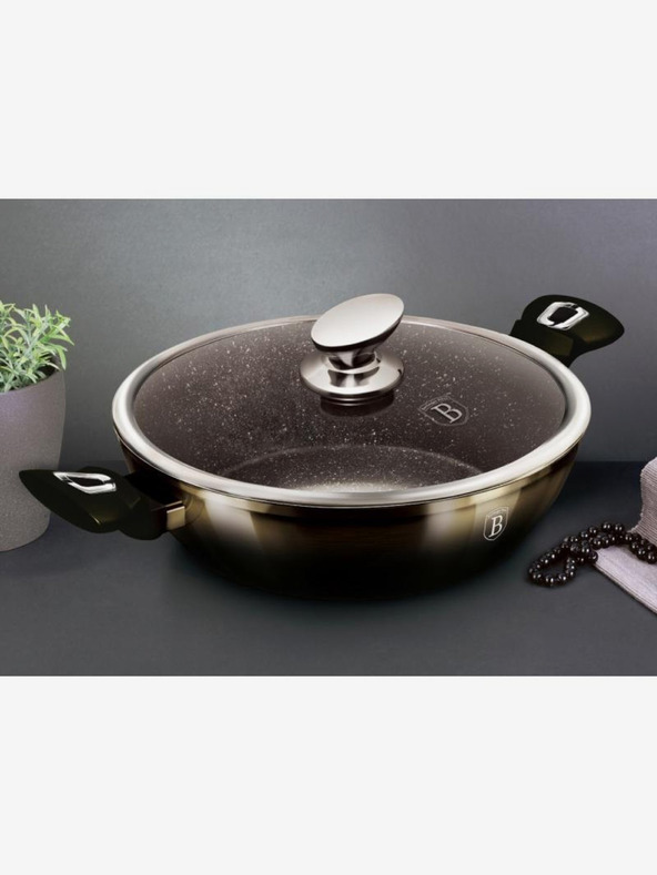 Berlingerhaus Hlboká panvica s pokrievkou 28 cm Shiny Black Collection BERLINGERHAUS