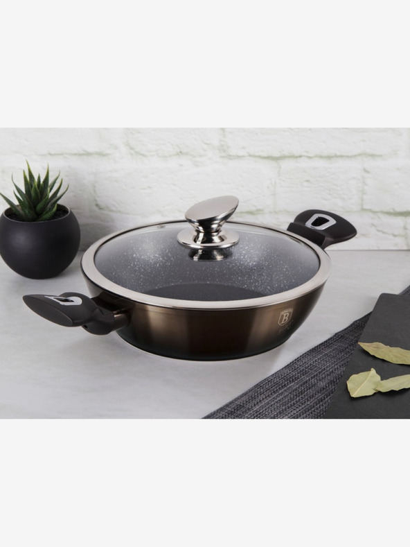 Berlingerhaus Hlboká panvica s pokrievkou 28 cm Shiny Black Collection BERLINGERHAUS