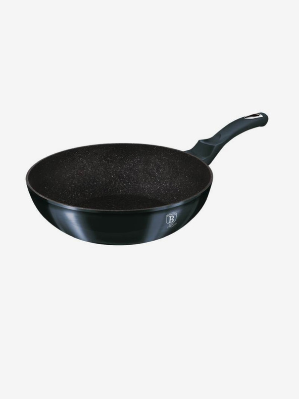Berlingerhaus Wok panvica s mramorovým povrchom 30 cm BERLINGERHAUS Metallic Line Aquamarine Edition