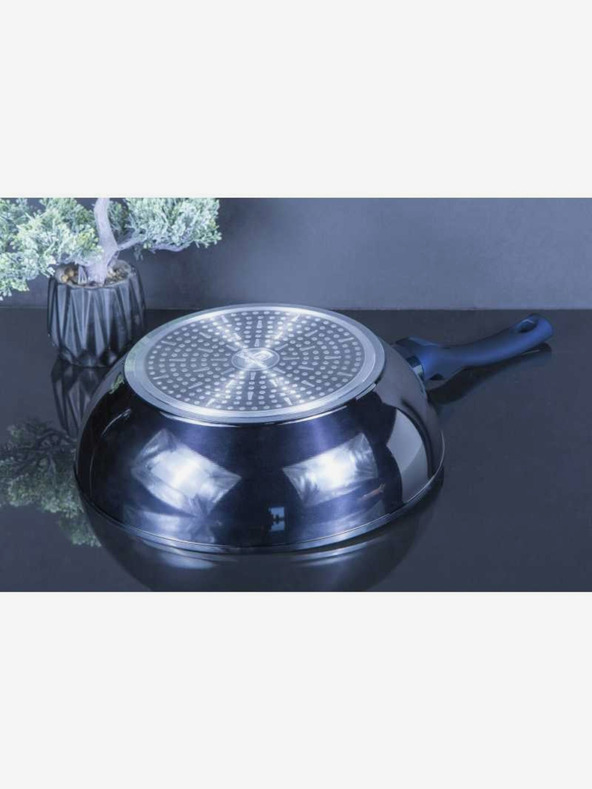 Berlingerhaus Wok panvica s mramorovým povrchom 30 cm BERLINGERHAUS Metallic Line Aquamarine Edition