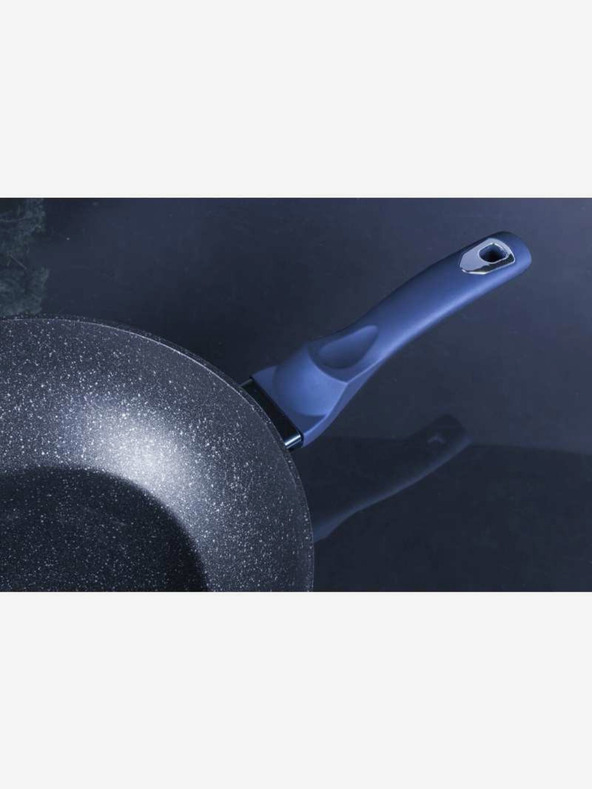 Berlingerhaus Wok panvica s mramorovým povrchom 30 cm BERLINGERHAUS Metallic Line Aquamarine Edition