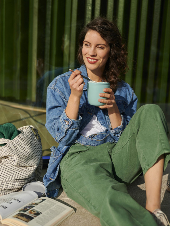 Mepal Svetlozelený obedový box Mepal Ellipse Mini (300 + 120 ml)