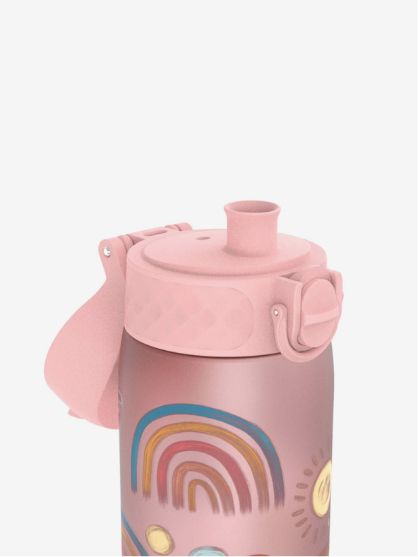 ION8 Svetlo ružová detská fľaša Ion8 Leak Proof Rainbows 500 ml