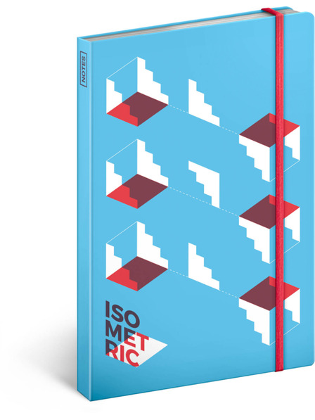 NOTIQUE NOTIQUE Notes Isometric, bez podšívky, 13 x 21 cm BAAGL