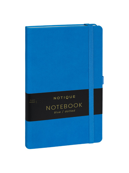 NOTIQUE NOTIQUE Notes Modré, bodkované, 13 x 21 cm