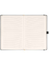 NOTIQUE NOTIQUE Notes Balacron, strieborný, s podšívkou, 15 x 21 cm