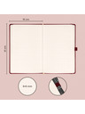 NOTIQUE NOTIQUE Notes Balacron, bordová farba, s bodkami, 15 x 21 cm