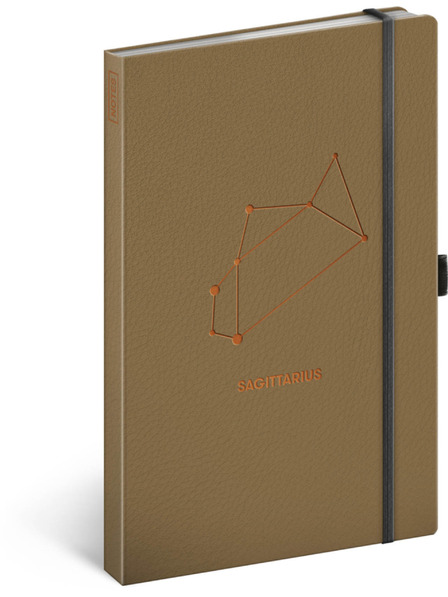 NOTIQUE NOTIQUE Poznámky Zodiak Strelec, linajkované, 13 x 21 cm