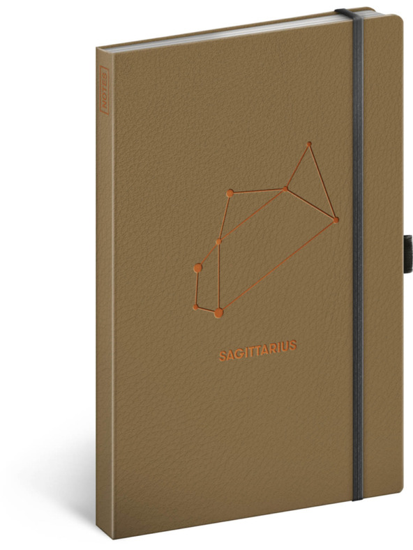 NOTIQUE NOTIQUE Poznámky Zodiak Strelec, linajkované, 13 x 21 cm