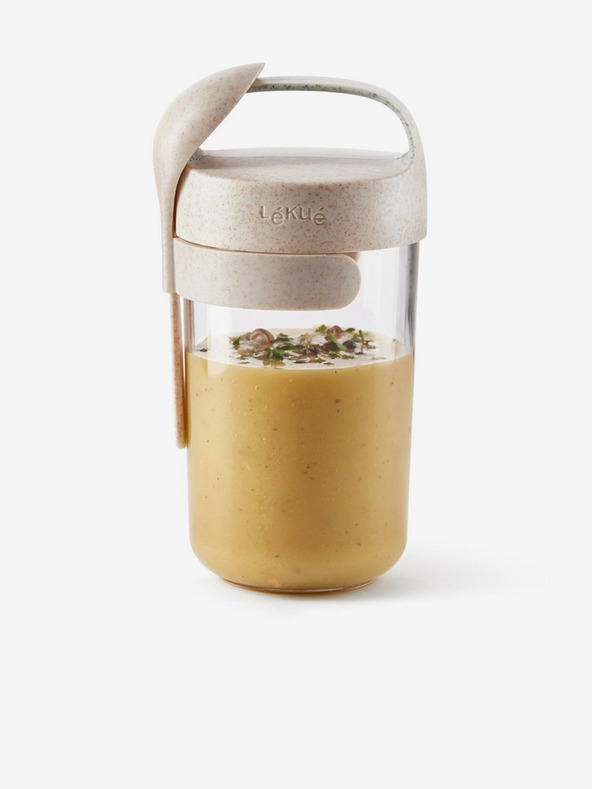 Lékué Lekvár s lyžičkou na občerstvenie Lékué Jar To Go Organic Cream (600 ml)