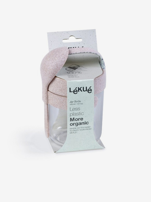 Lékué Lekvár s lyžičkou na občerstvenie Lékué Jar To Go Organic Cream (600 ml)