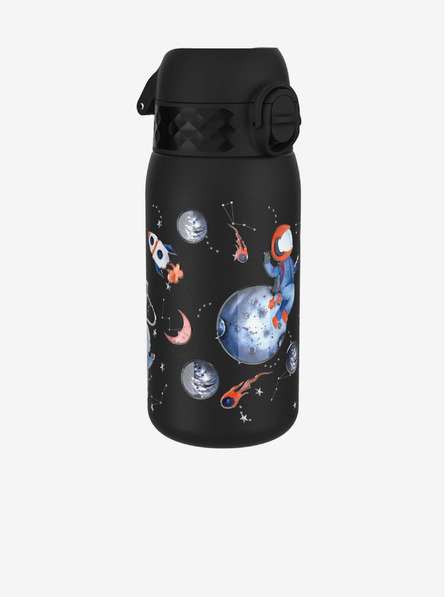ION8 Čierna vzorkovaná nerezová fľaša Ion8 Leak Proof Space (400 ml)