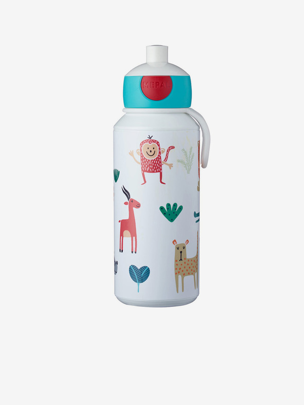 Mepal Biela vzorovaná fľaša pre deti Mepal Campus Animal Friends (400 ml)