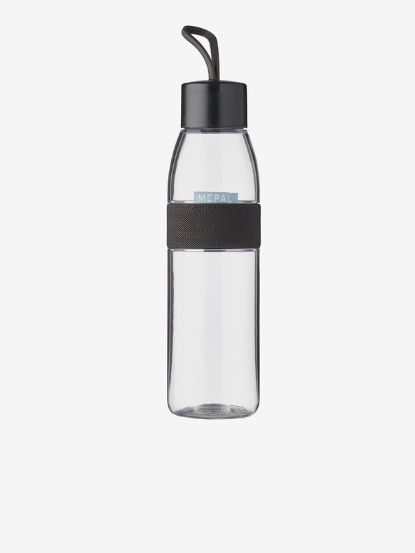 Mepal Transparentno-čierna fľaša Mepal Ellipse Nordic Black (500 ml)
