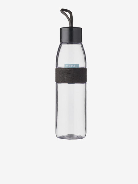 Mepal Transparentno-čierna fľaša Mepal Ellipse Nordic Black (500 ml)