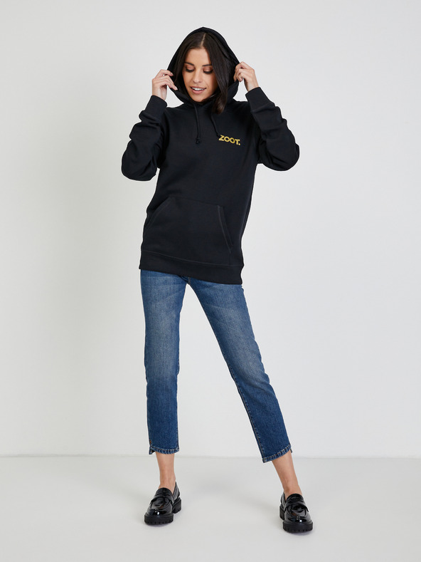 ZOOT.collab Čierna unisex mikina s kapucňou ZOOT
