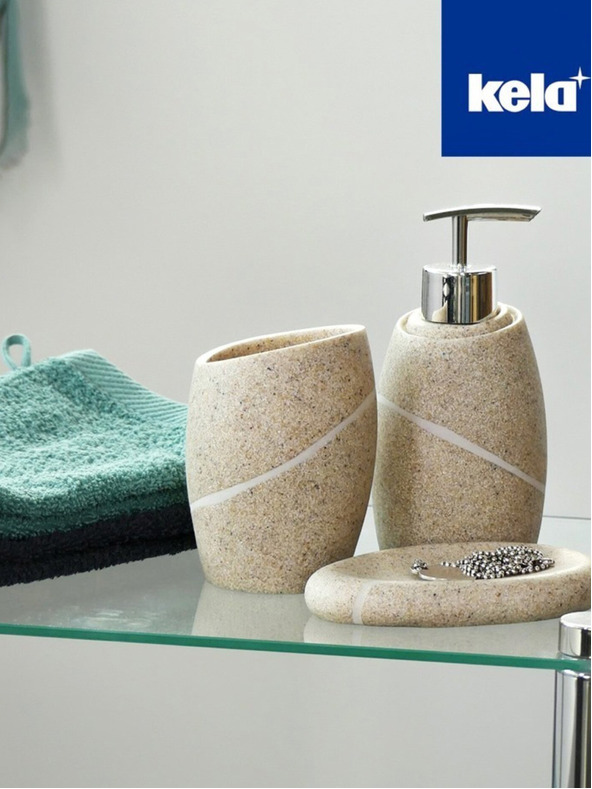 Kela Dávkovač mydla TALUS poly, dekor kameň béžový KELA