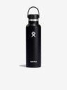Hydro Flask Čierna nerezová fľaša Hydro Flask Standard Mouth Flex Cap (621 ml)