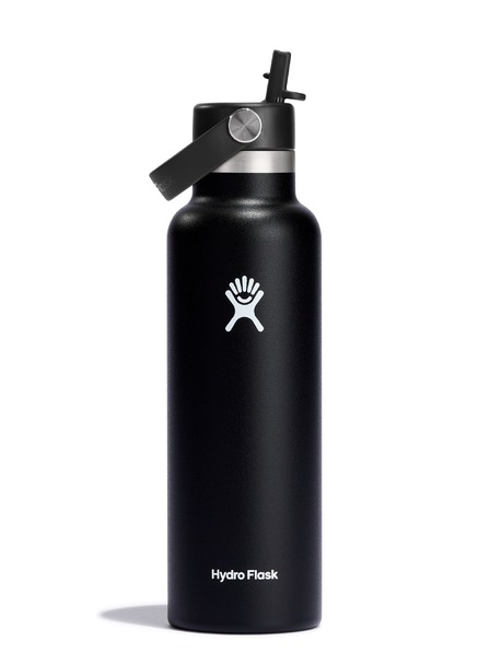 Hydro Flask Termofľaša Hydro Flask z nehrdzavejúcej ocele so štandardným hrdlom a uzáverom so slamkou 21 oz (621 ml) čierna