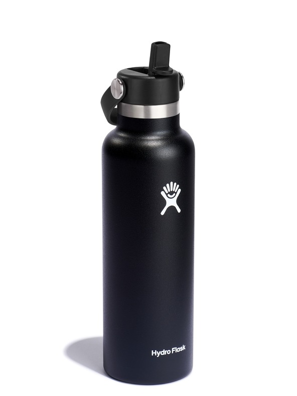Hydro Flask Termofľaša Hydro Flask z nehrdzavejúcej ocele so štandardným hrdlom a uzáverom so slamkou 21 oz (621 ml) čierna