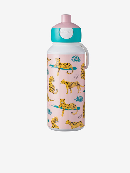 Mepal Tyrkysovo-ružová detská fľaša Mepal Campus Leopard 400 ml